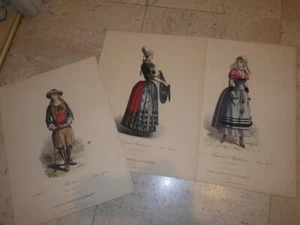 1870.Kunst der Verkleidung.Bretonische Bretagne (3 Farbtafeln).Sault - Bild 1 von 7