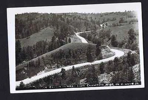 Smiley Canyon, CRAWFORD , NEBRASKA -  RPPC Real Photo Postcard - Picture 1 of 2