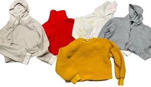Girls Large Cropped Hoodies Sweatshirts 10-12 Lot Of 5 - Picture 1 of 11