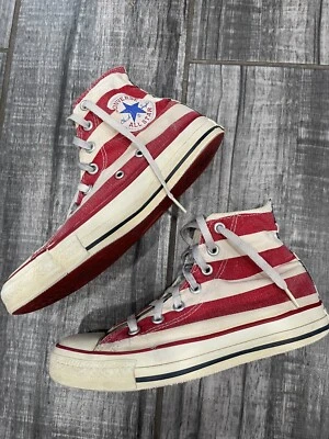 Bandiera americana vintage anni 80 CONVERSE Chuck Taylor made in USA taglia 5 - Immagine 1 di 4