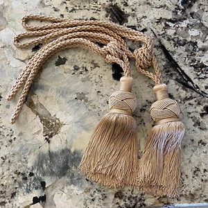 SET OF TWO CURTAIN TIE BACK TASSLES THICK HEAVY - Picture 1 of 6