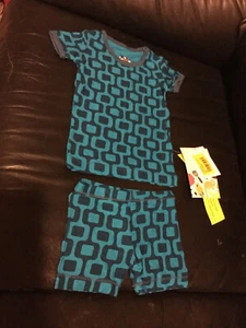 Kickee Pants Toddler Boy Girl Blue Ipanema Pajamas 12-18 Months New Short Sleeve - Picture 1 of 5
