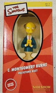 C. Montgomery Burns Polystone Bust - Sideshow - Simpsons - Limited Edition - NIB - Picture 1 of 4