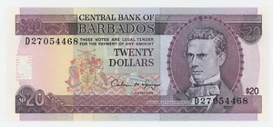 Barbados 20 Dollars ND 1993 Pick 44 UNC Banknote Stempelglanz - Bild 1 von 2