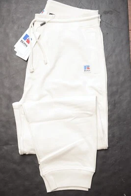 Hugo Boss Russell Atlético Jafa-Ra Hombre Crream Algodón Pantalones Chándal 3XL - Imagen 1 de 4
