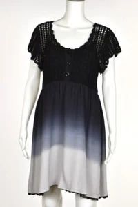Central Park West Womens Dress Size M Black Ombre Sheath Above Knee - Picture 1 of 4