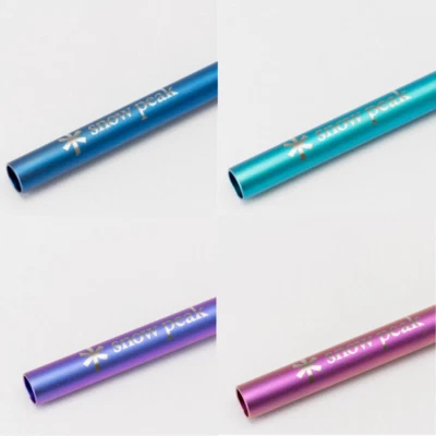 Snow Peak  Titanium Straw Blue Pink Green Purple  set of 4 colors - Image 1 of 4