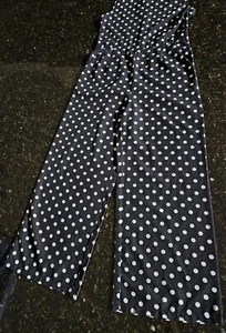 Polka Dot Sleeveless Romper Jumpsuit Black & White 11/12y (EUC) - Picture 1 of 5