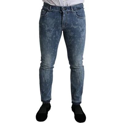 Dolce & Gabbana Vaqueros Azul Lavado Flaco Algodón Denim Elástico IT48/ W34/ M - Imagen 1 de 4