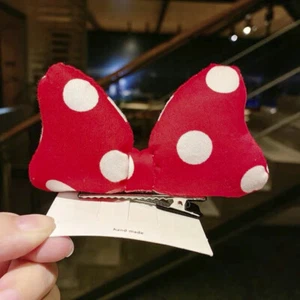 Girl Disney Minnie bow tie red white cosplay hair clip - Picture 1 of 1