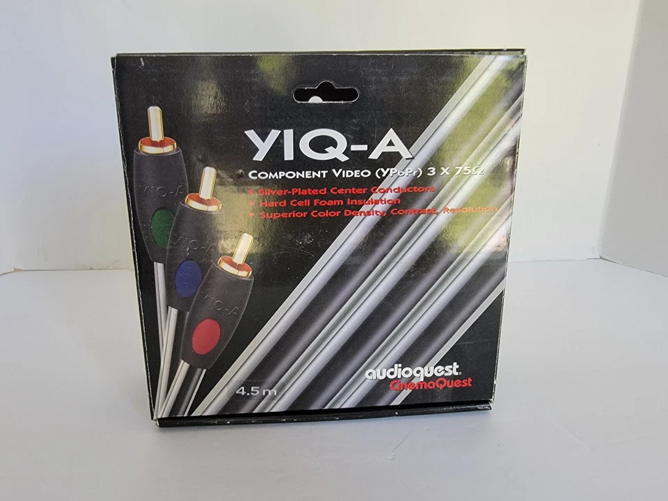 Audioquest CinemaQuest YIQ-A Component Video Cable, 15 ft (4.5M) Length 3x75 Ohm - Image 1 of 4