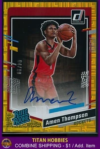 2023-24 Donruss Choice Rookie GOLD Autograph #253 Amen Thompson GOLD AUTO RC /10 - Picture 1 of 2