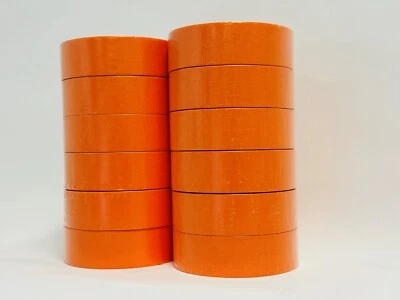 PREMIUM MASKING TAPE Orange 1-1/2 inch  (12 Rolls) 2 sleeves Automotive Bodyshop - Image 1 of 2