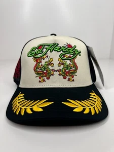 Ed hardy hat trucker cap mens one size snapback embroidered New - Picture 1 of 13
