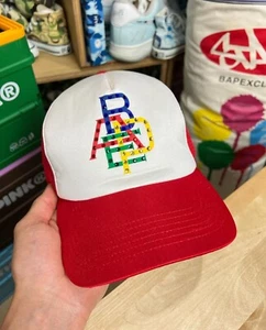Truckerhut A Bathing Ape Bape 2006 Swarovski Kristall rot weiß Futura nigo - Bild 1 von 7