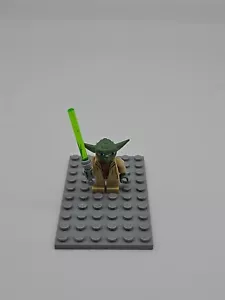 Lego Minifigur Yoda Clone Wars graue Haare Torso Rückendruck sw0446a Star Wars - Bild 1 von 6