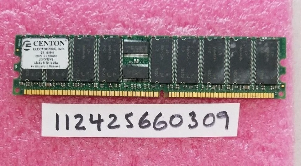 1GB PC DDR1 DDR PC2100R DDR-266 2100 266MHZ 184PIN ECC-REG RDIMM 64X8 2RX8  - Image 1 of 1