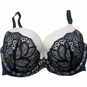 Auden Icon Cobertura Completa Camiseta Sujetador Para Mujer Talla 32DDD Negro Encaje Crema Nuevo - Imagen 1 de 12