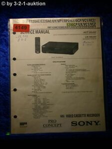 Sony Service Manual SLV E270CP/VC1 VC2/E120AE/E220AE/E280CP (#4149)