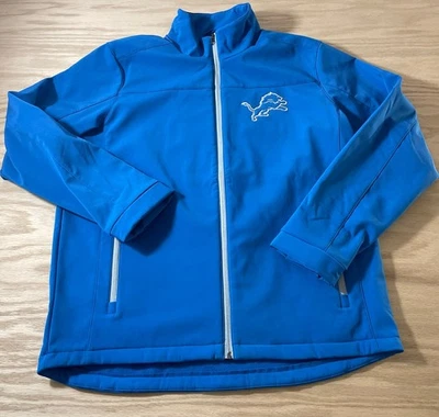 Men’s Detroit Lions NFL Football Soft Shell Jacket Coat Fits Adult Large - XL - Image 1 of 4