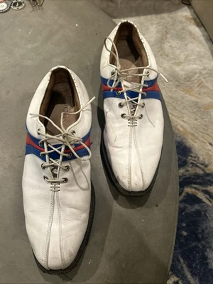 Zapatos de golf FootJoy FJ Icon para hombre 9 1/2 W (EE. UU.) rojo/blanco/azul Foto 1 de 4