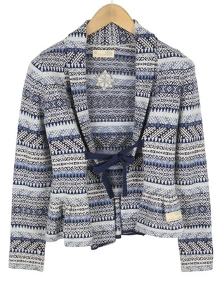 Cárdigan ODD MOLLY 616M-654B Mujer Jersey XS Azul Estampado Tejido Correas Logo Foto 1 de 4