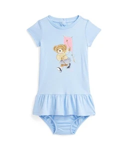 Polo Ralph Lauren Kids Polo Bear Cotton Jersey Dress & Bloomer (Infant) - Picture 1 of 5