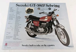 Original Suzuki GT 380J Sebring & T-350j Rebel Motorcycle Sales Brochure - Bild 1 von 2