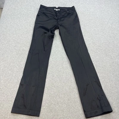 Pantalones DKNY Niñas Jóvenes 16 Negro Brillante Pierna Recta Bolsillos De Colección 2009 Foto 1 de 4