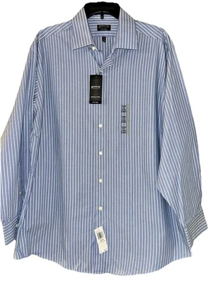 New Mens Arrow FITTED Wrinkle Free Pocket Poplin Dress Shirt Size 17.5-32/33 xl - Image 1 of 4