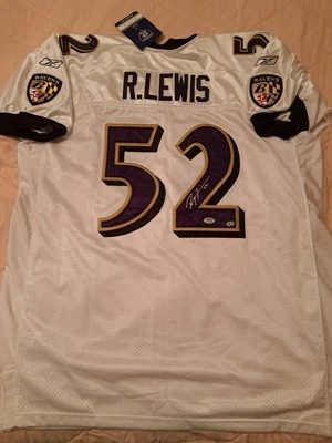 NWT Baltimore Ravens Ray Lewis Autographed SIGNED Reebok JERSEY PSADNA SEWN SZ54 - Image 1 of 4