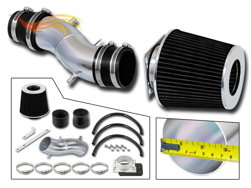 Kit de admisión de aire Sport Ram NEGRO + filtro para 93-97 Altima/91-99 Sentra 200SX G20 Foto 1 de 1
