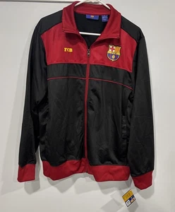 FC Barcelona Full Zip Logo Track Jacket Mens Large NWT New - Picture 1 of 10