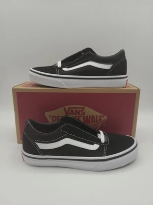 Vans Ward Youth Size 2Y Black White Casual Skateboarding Sneakers VN0A38J9IJU - Image 1 of 4