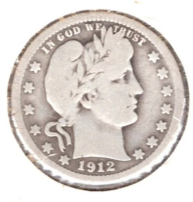 1912 Barber silver quarter - Image 1 of 2