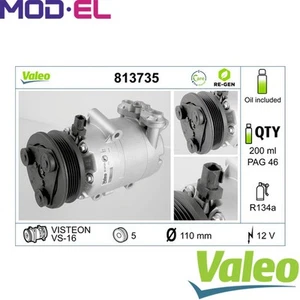 COMPRESSOR AIR CONDITIONING 813735 FOR FORD C-MAX/FOCUS VOLVO V50/C30/S40II 1.6L - Picture 1 of 7