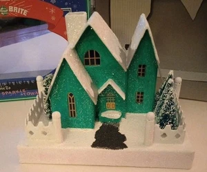 Shiny Brite Weihnachten Mistel Kreis Papierhaus Sammlerstück Christopher Radko - Bild 1 von 13