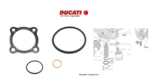 Ducati Monster S4R S4RS Testastretta oil strainer drain plug sealing gasket kit - Picture 1 of 5