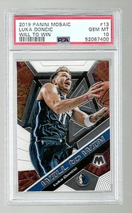 2019 PANINI MOSAIC BASKETBALL CARD #13 LUKA DONCIC PSA 10 WILL TO WIN MAVERICKS - Picture 1 of 5