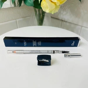 Christian Dior Paris Powder Eyebrow Pencil Noir Black 093 With Brush & Sharpener - Picture 1 of 17