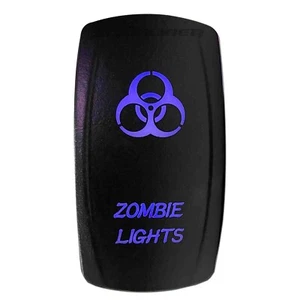 On/Off Rocker Switch Blue Zombie Light Auto Boat UTV Rated Waterproof [5361A14] - Bild 1 von 7