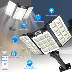 Commercial 99000000LM Solar Wall Lamp Dusk To Dawn Outdoor Road Street Light - Picture 1 of 45