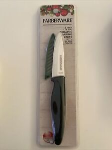 Farberware Holiday Professional 3" Ceramic Paring Knife Blade Cover Green NEW