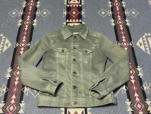 Adriano Goldschmied Mens Jacket Size S Green Denim Button-Up Long Sleeve B4 - Picture 1 of 8
