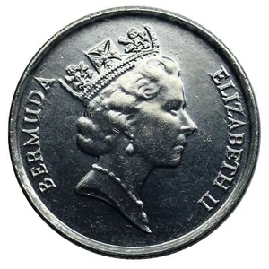 Bermudian | 10 Cents Coin | Queen Elizabeth II | Lily | Bermuda | 1986 - 1998 - Picture 1 of 2
