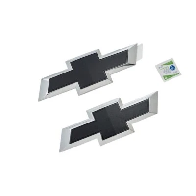 Chevrolet Silverado 1500 2016-2020 emblemas de pajarita negra 84346557 delantero/trasero OEM Foto 1 de 2