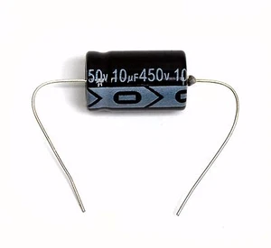 100pc Electrolytic Capacitor GHA Axial 2000hr +105℃ RoHS 10uF 450V φ13x21mm SC - Picture 1 of 1
