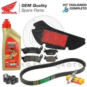 KIT TAGLIANDO HONDA SH 125/150 2009 2010 OLIO CASTROL CANDELA CINGHIA PASTIGLIE - Foto 1 di 2