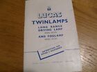 vintage lucas twinlamps instruction booklet for fitting and maintenance