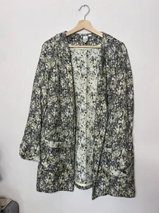 Seen Worn Kept open front long open front floral jacket size M UK 10-12 - Picture 1 of 8